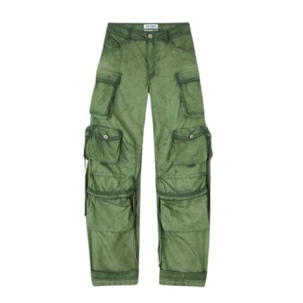 THE ATTICO FERN MILITARY GREEN LONG PANTS