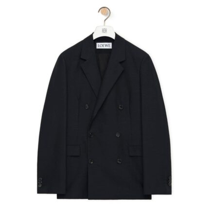 LOEWE DOUBLE BREASTED JACKET IN WOOL AND MOHAIR