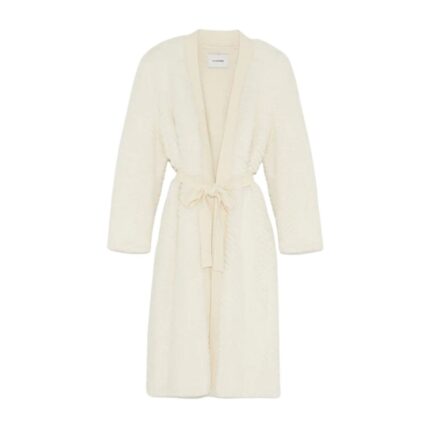 YVES SALOMON MERINO KNIT AND MINK LONG CARDIGAN