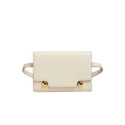 MARNI CREAM LEATHER TRUNKAROO BUM BAG