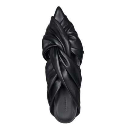 GIVENCHY TWIST FLAT MULES IN LEATHER