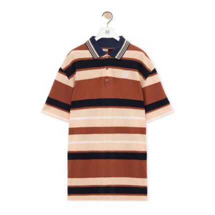 LOEWE OVERSIZED FIT POLO IN COTTON AND LINEN
