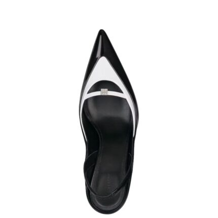GIVENCHY RAVEN SLINGBACKS IN LEATHER